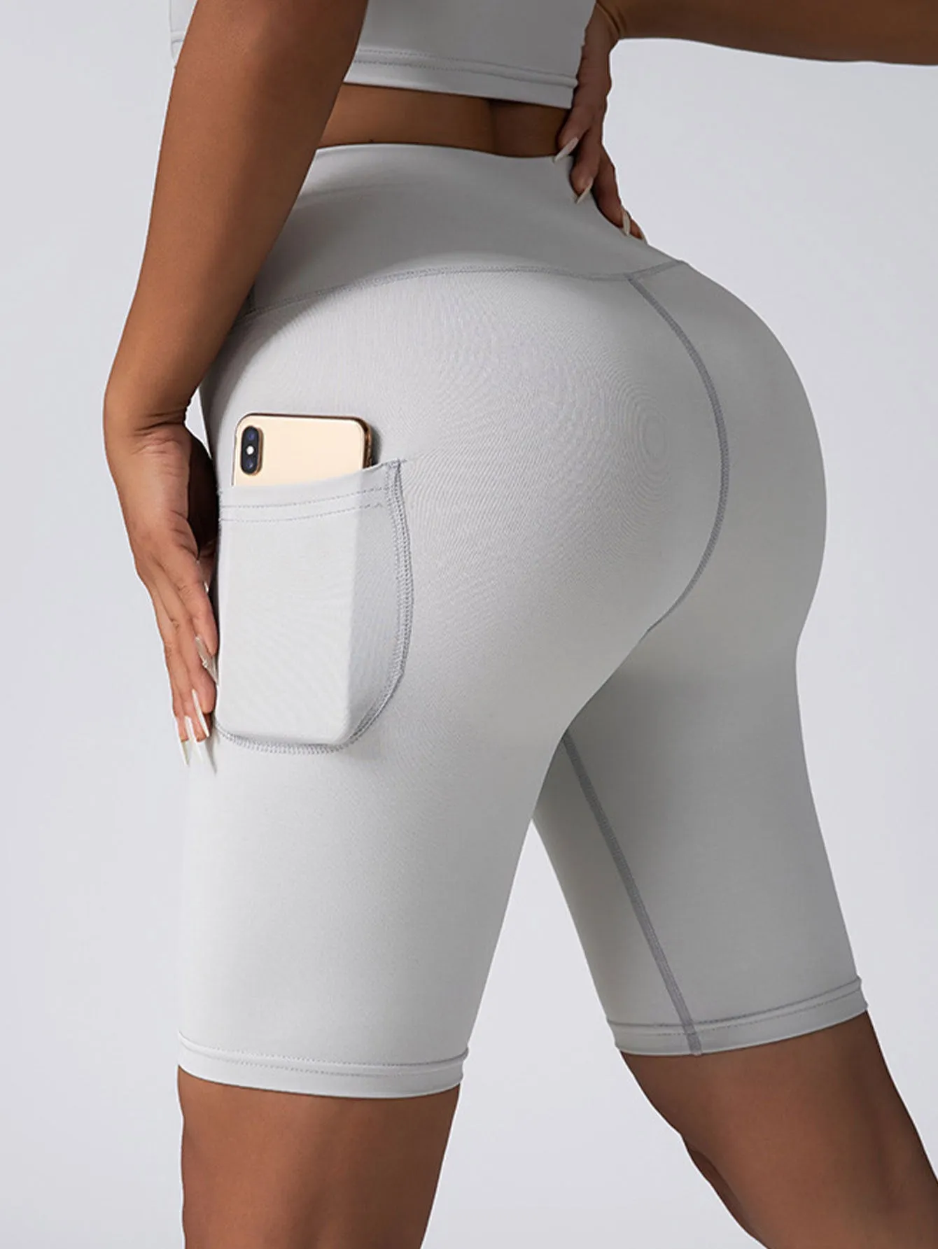 2-Pack High Waist Biker Shorts for Women – Workout & Yoga Shorts with Pockets, Soft Running Summer Pants