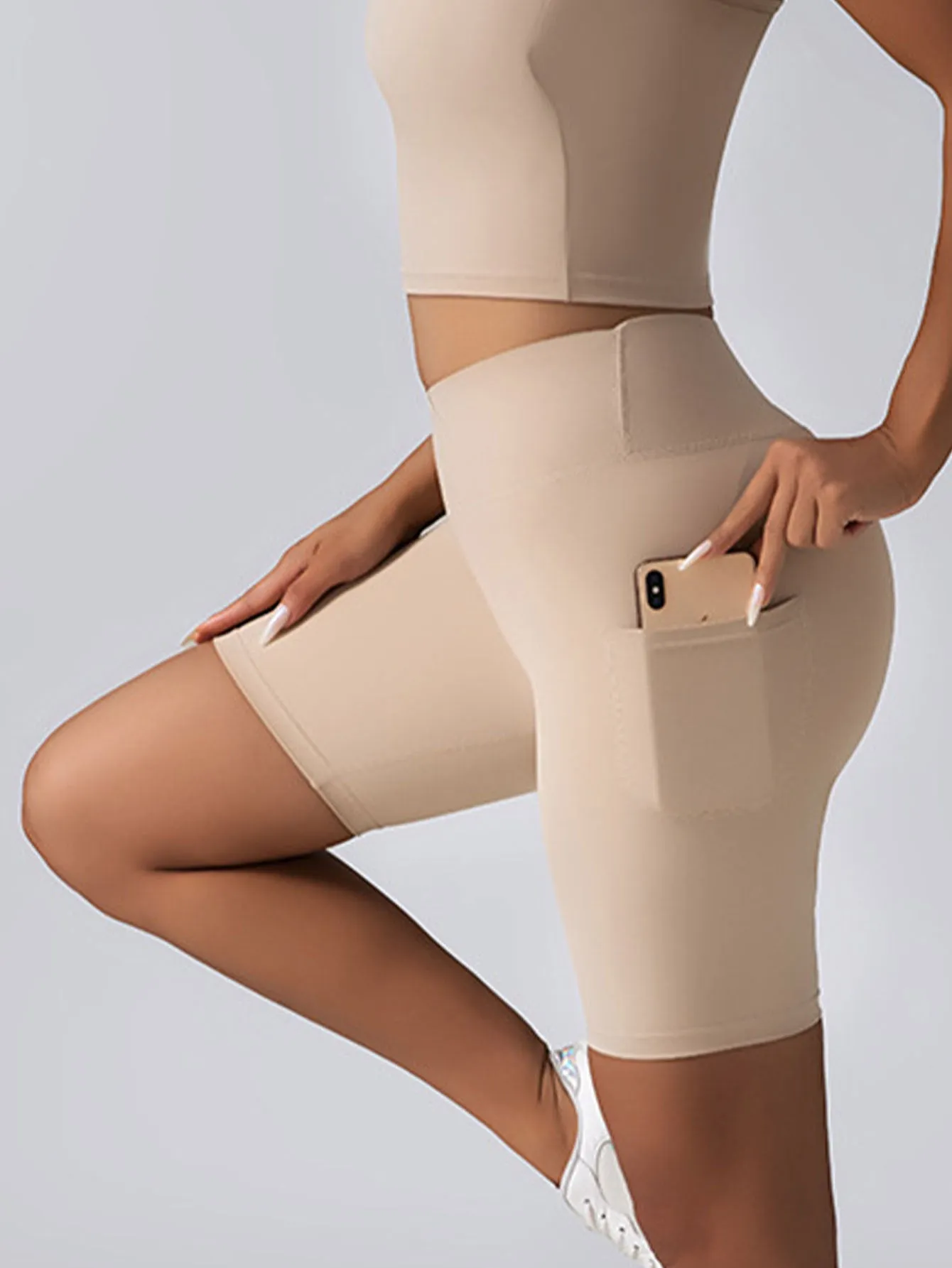 2-Pack High Waist Biker Shorts for Women – Workout & Yoga Shorts with Pockets, Soft Running Summer Pants