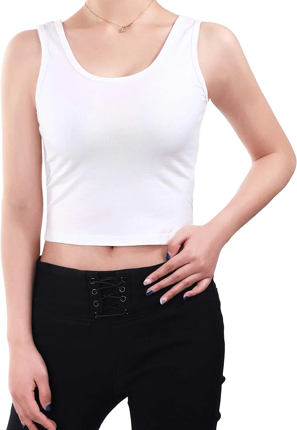 4-Piece Basic Workout Crop Tank Tops