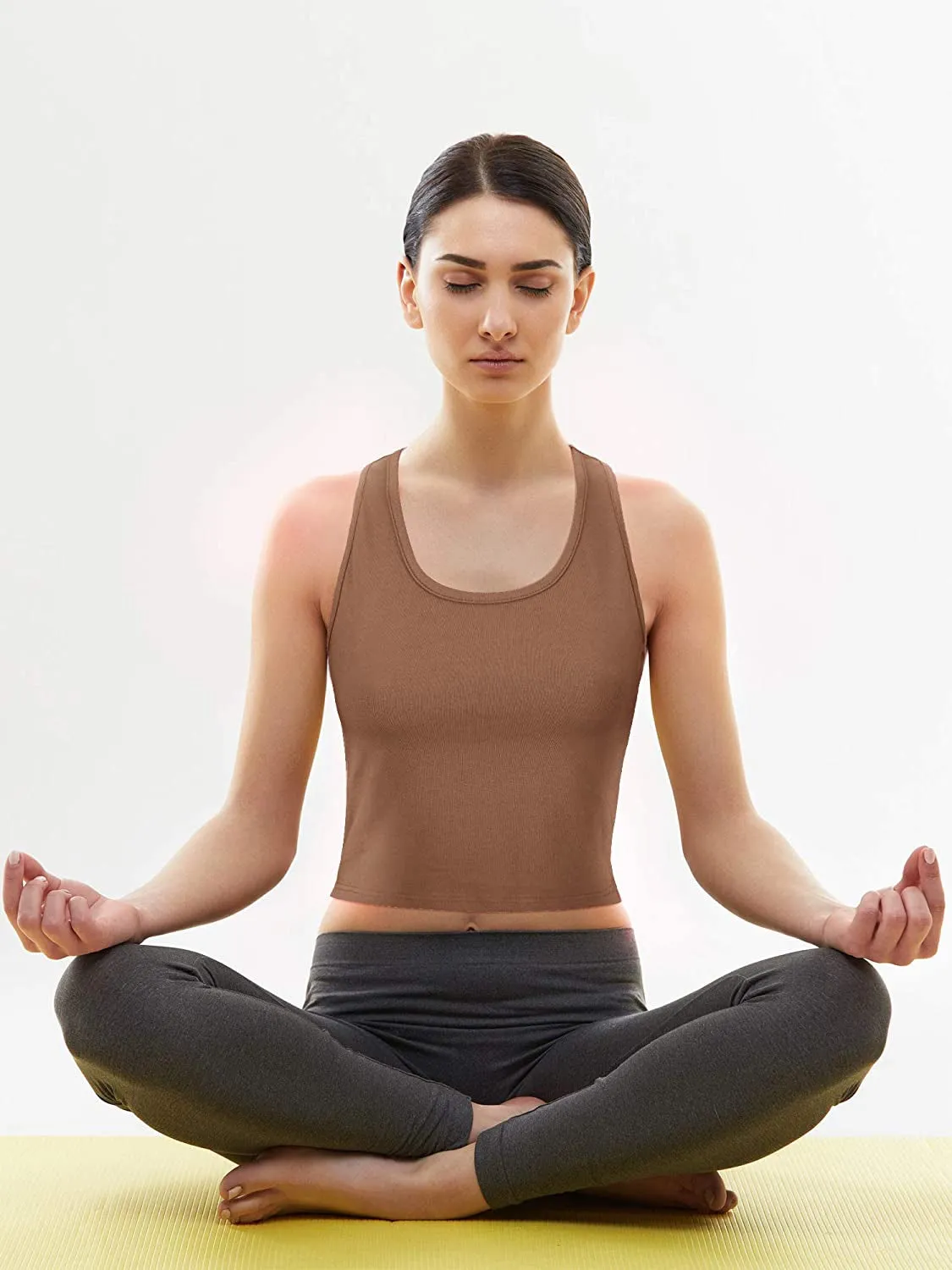 4-Piece Basic Workout Crop Tank Tops