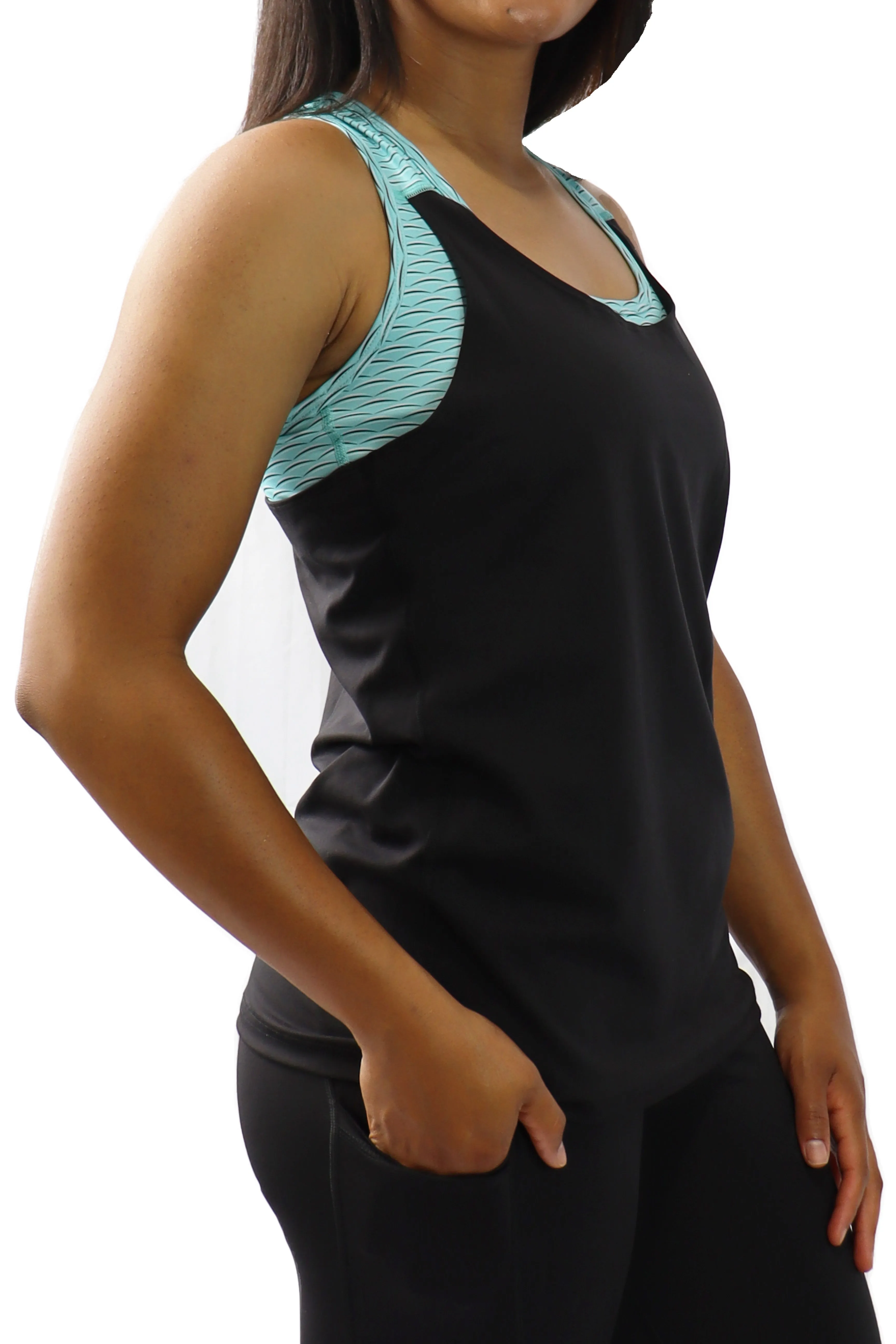 5005 - The Just Right "On The Go" Tank/ Black - FINAL SALE