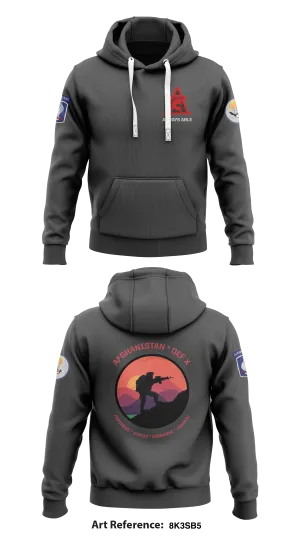 Able Co, 2-53d, 173rd Store 1 Core Men's Hooded Performance Sweatshirt - 8K3sb5