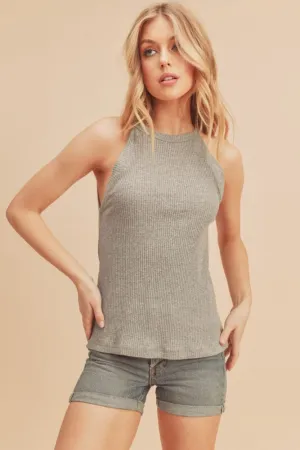 Aemi   Co Ribbed Round Neck Tank