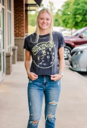 Aerosmith Back in the Saddle Burnout Tee