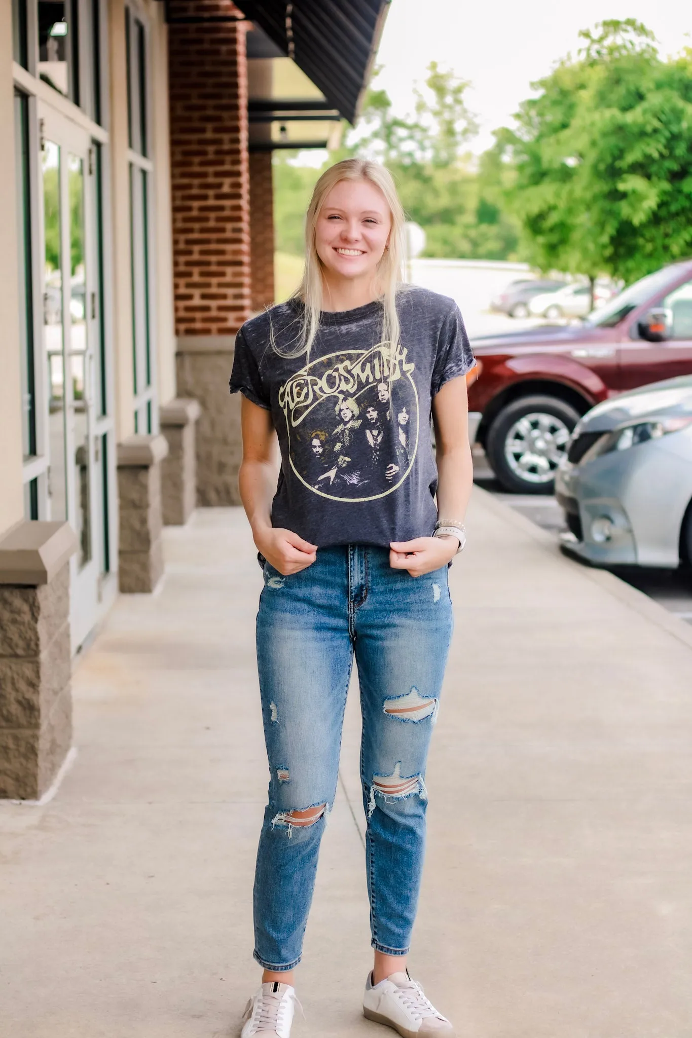Aerosmith Back in the Saddle Burnout Tee