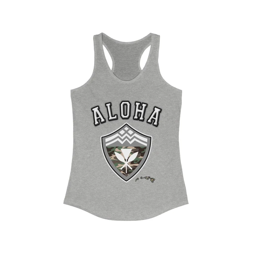 Aloha Camo Shield Women's Ideal Racerback Tank