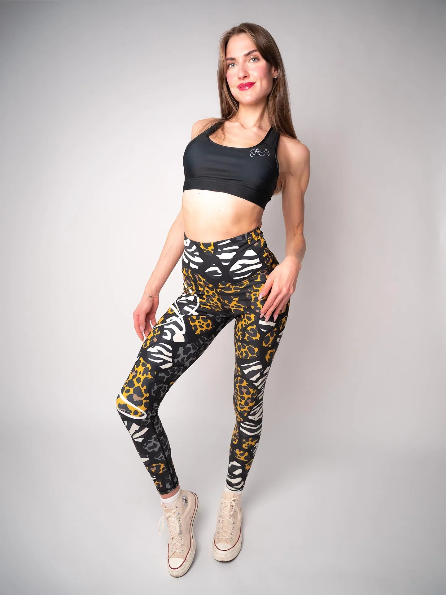 Anarchy Apparel Compression Leggings, Safari Patch