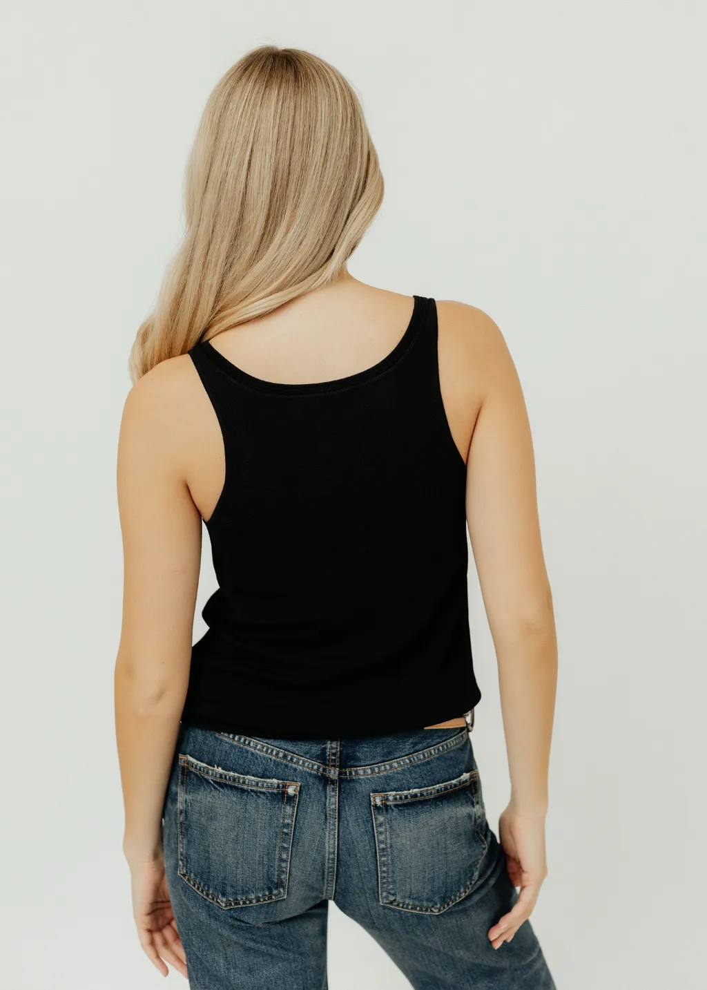 Anine Bing Giorgio Sweater Tank in Black