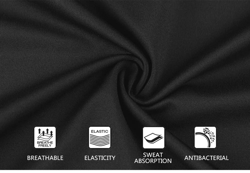ANYMENS Fitness Tshirt White With Front Back Black Print Gym Workout Compression Short Sleeve Quick Dry Athletic Tops Sportswear For men