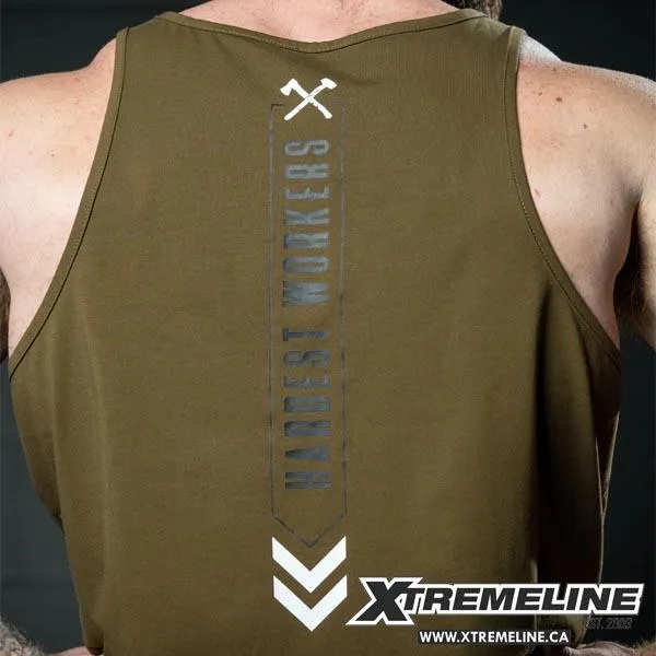 Axe & Sledge Black On Military Banner Athletic Tank
