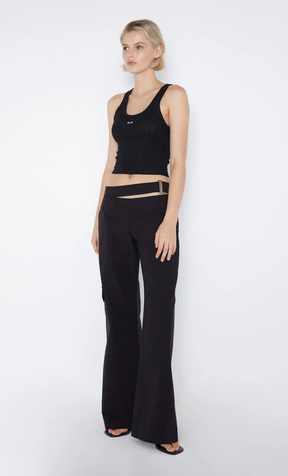 B B RIB TANK - BLACK