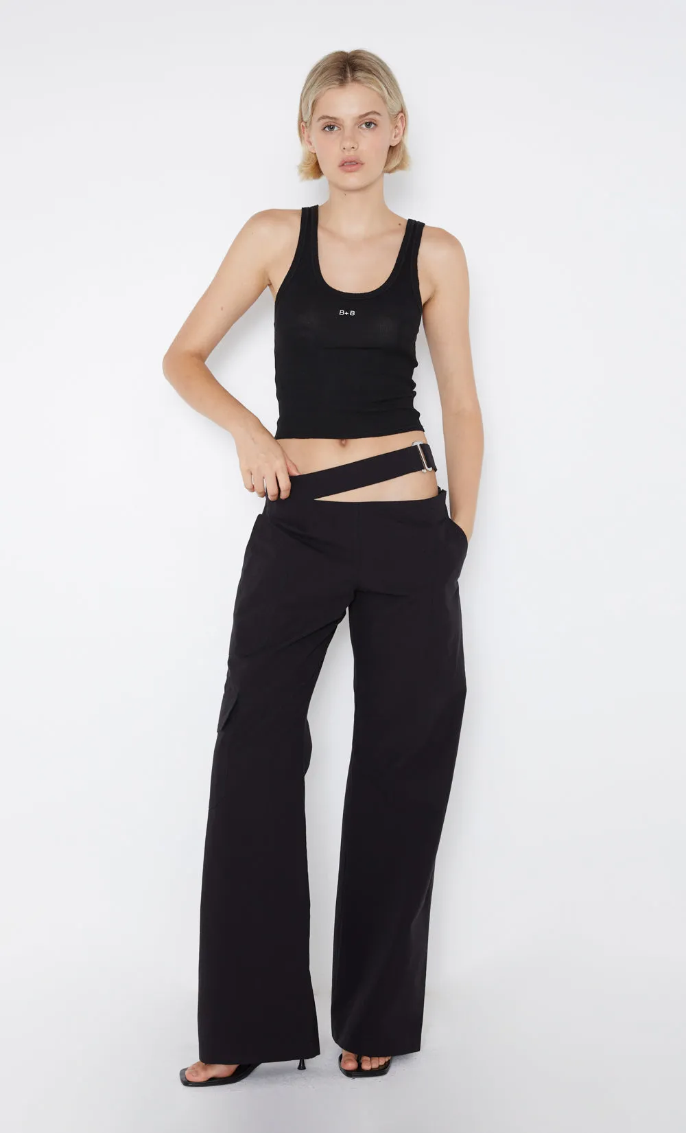 B B RIB TANK - BLACK
