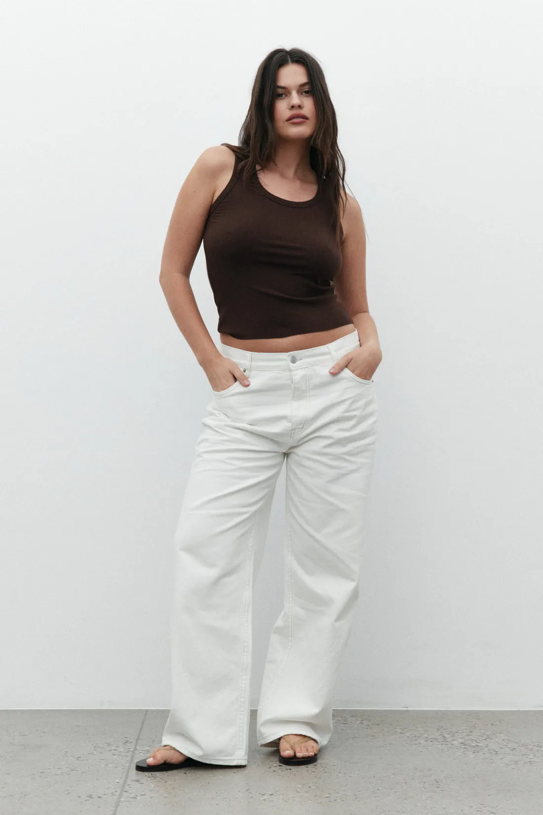 'BAYSE' CASSIA TANK - CHOCOLATE