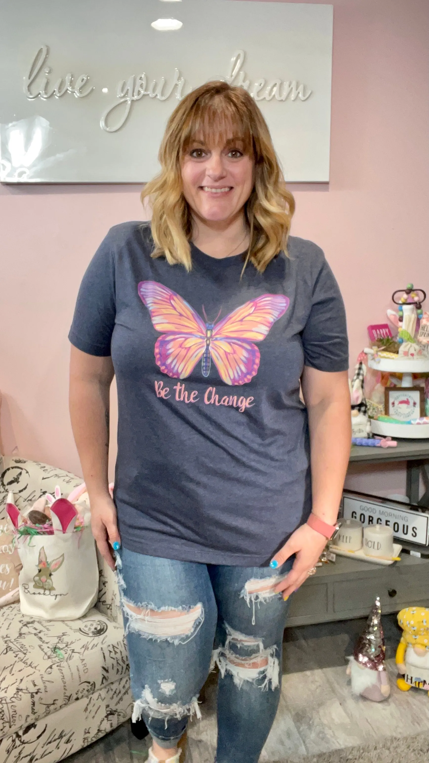 Be The Change Butterfly Tee