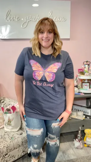 Be The Change Butterfly Tee