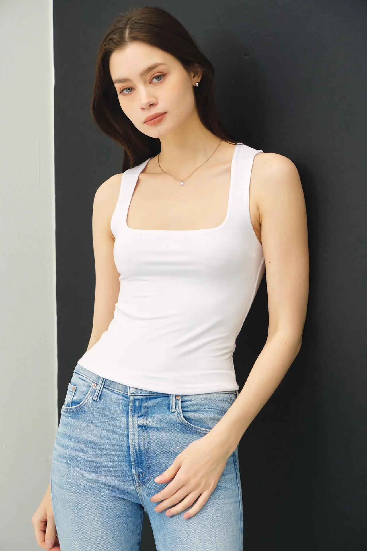 BEST SELLING SQUARE NECK TANK // 2 COLORS