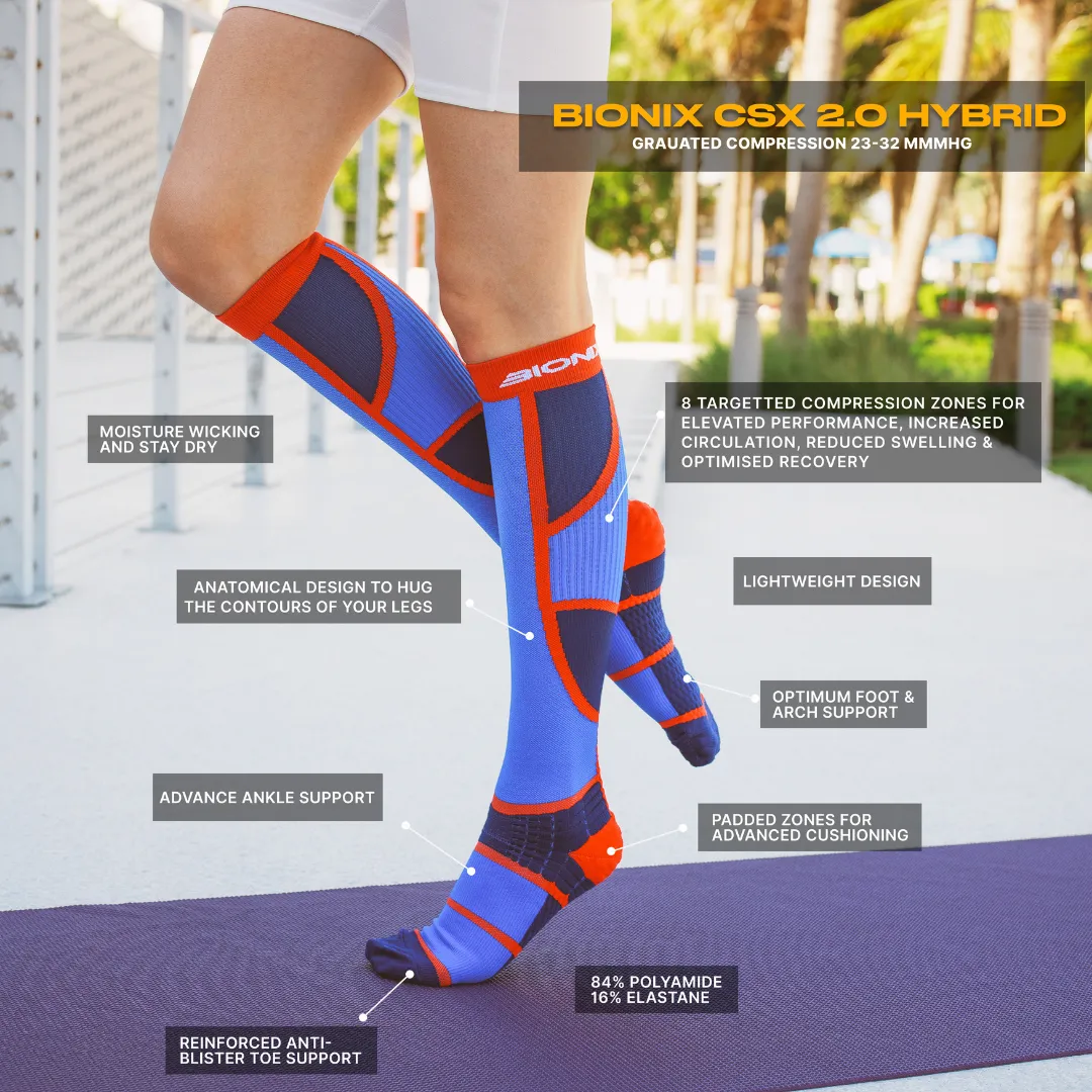 Bionix Compression Socks CSX 2.0 Hybrid Lapis