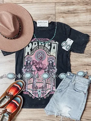 Black American Rodeo Mineral Graphic tee