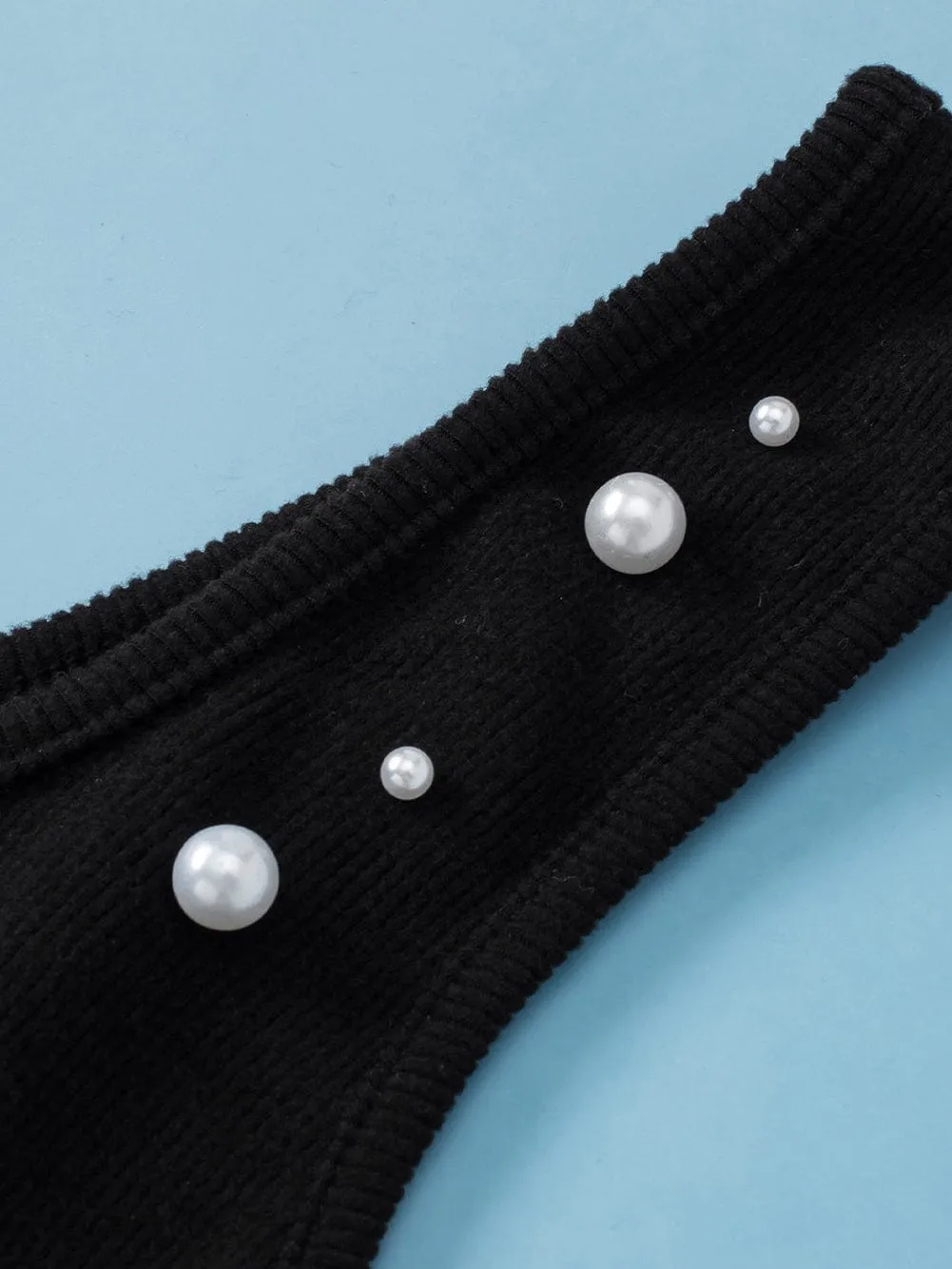 Black Pearl Embellished Tank Top From MsDressly