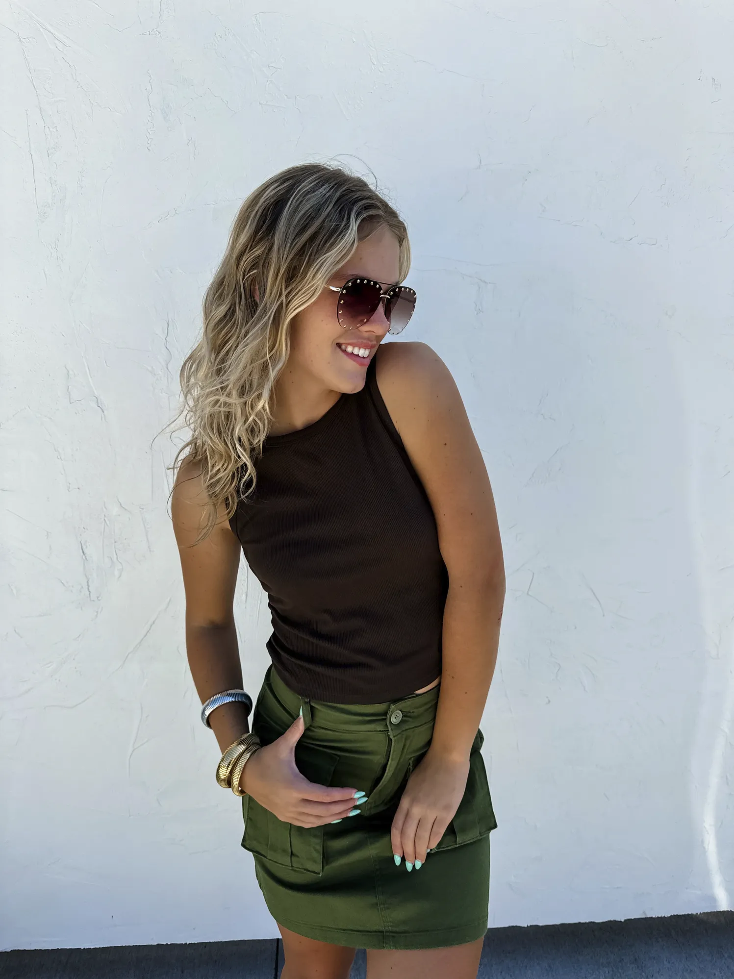 Black Taylor Ribbed Tank
