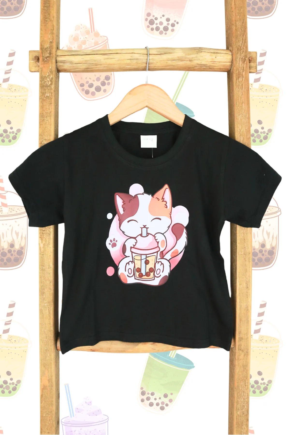 BOBA CAT TEE | KIDS SIZE 4-6X