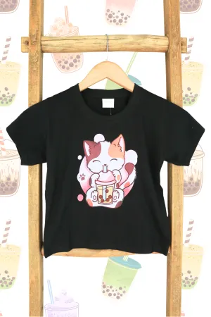 BOBA CAT TEE | KIDS SIZE 4-6X