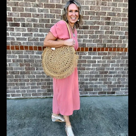 Boutique‎ - Luxe Maxi Dress Oversize Fit Dress  Blush Pink Size L, XL - …