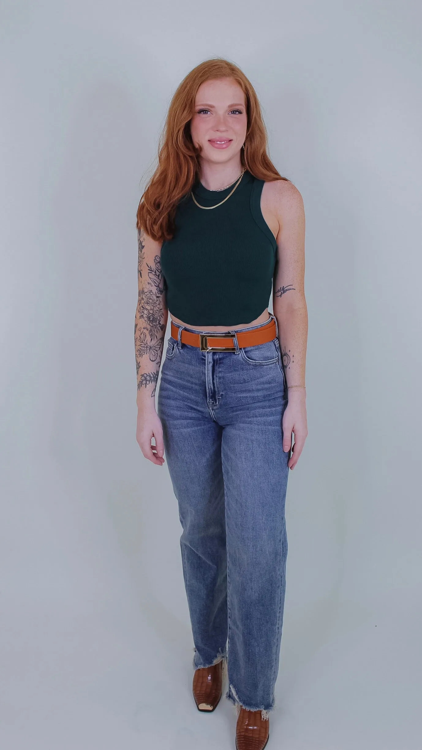 Callie Crop Top - Green