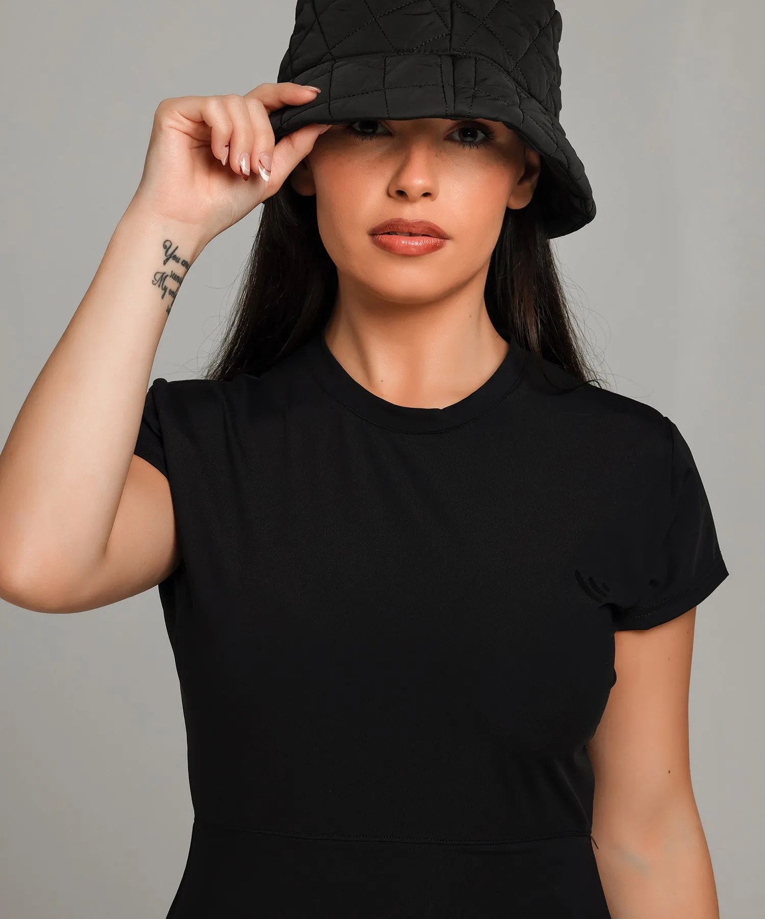 Capped Sleeve Compression Top