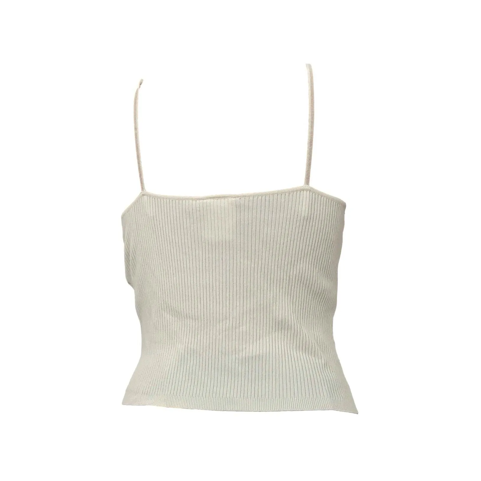 Chanel Cream Ribbed Tank
