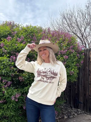 Checking Out Graphic Sweatshirt