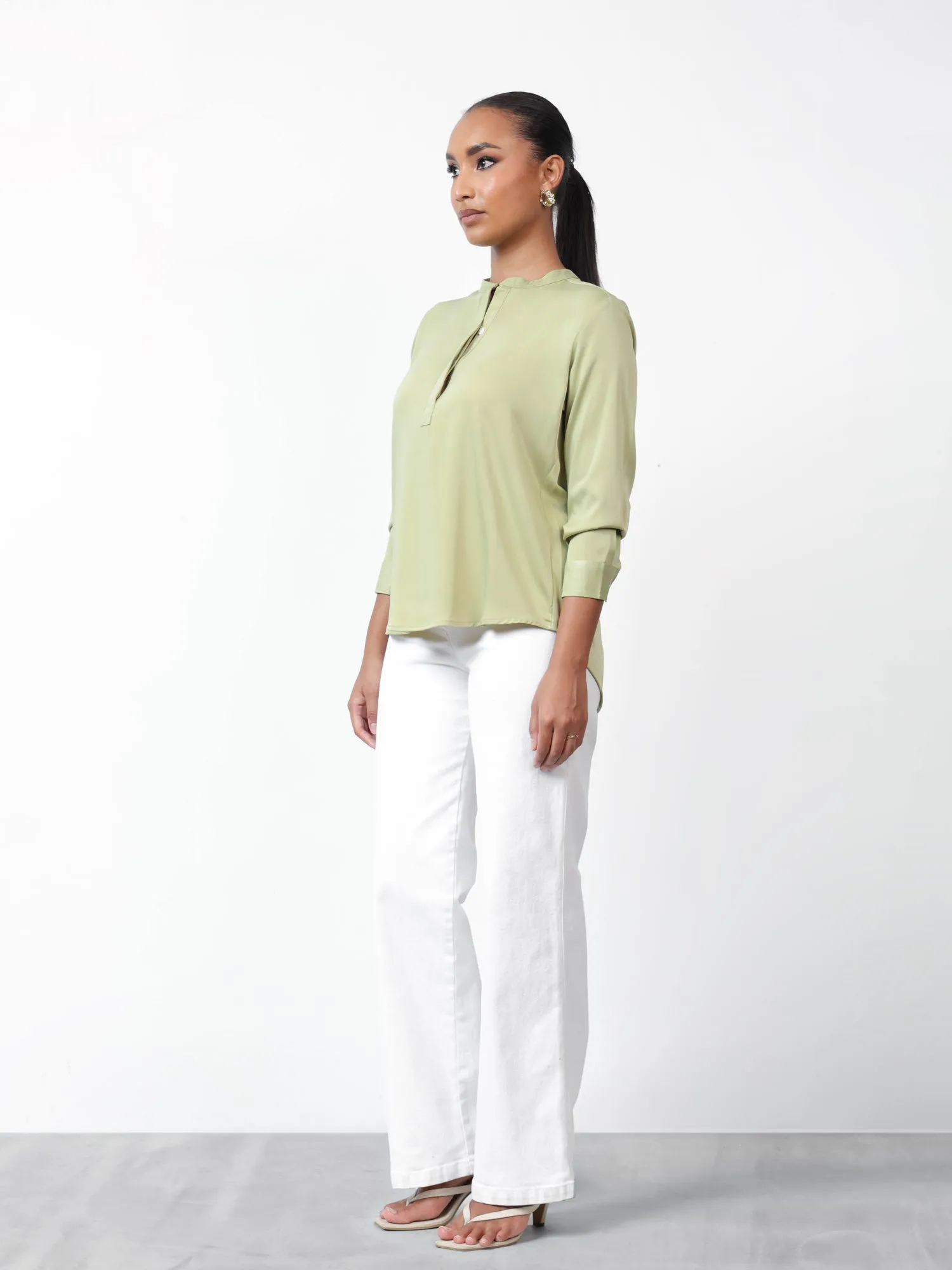 Chinese Collar Loose Fit Top