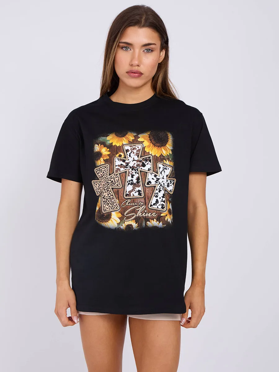 Choose To Shine Graphic Printed T-Shirt