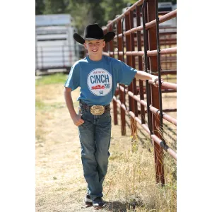 Cinch Boy's Lead This Life Blue Graphic Tee