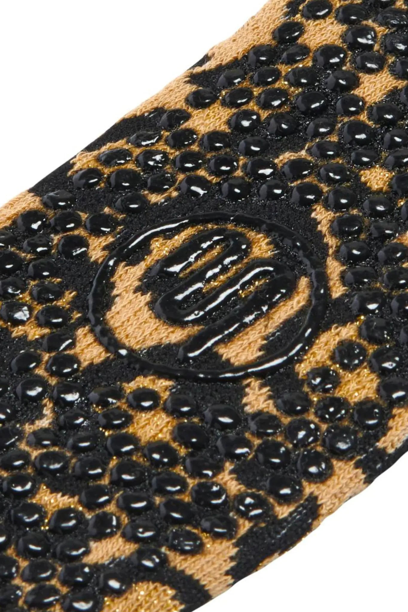 Classic Low Rise Grip Socks - Gold Sparkle Cheetah