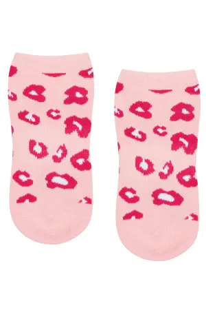 Classic Low Rise Grip Socks - Pink Cheetah