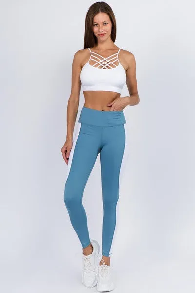 Compression Fit Yoga-Zumba-Run Pant - Slate Blue