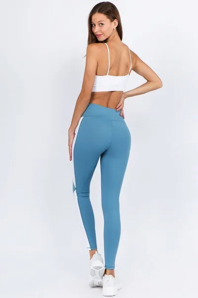 Compression Fit Yoga-Zumba-Run Pant - Slate Blue