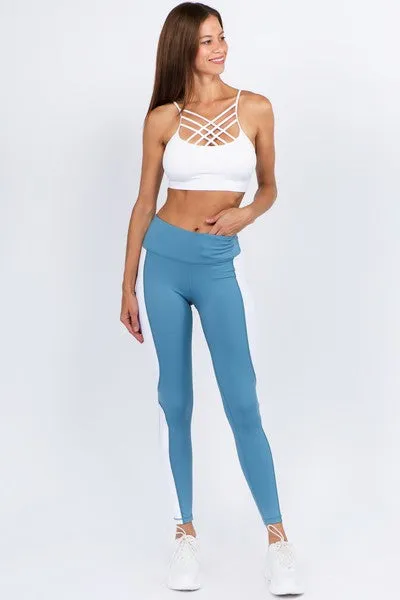 Compression Fit Yoga-Zumba-Run Pant - Slate Blue