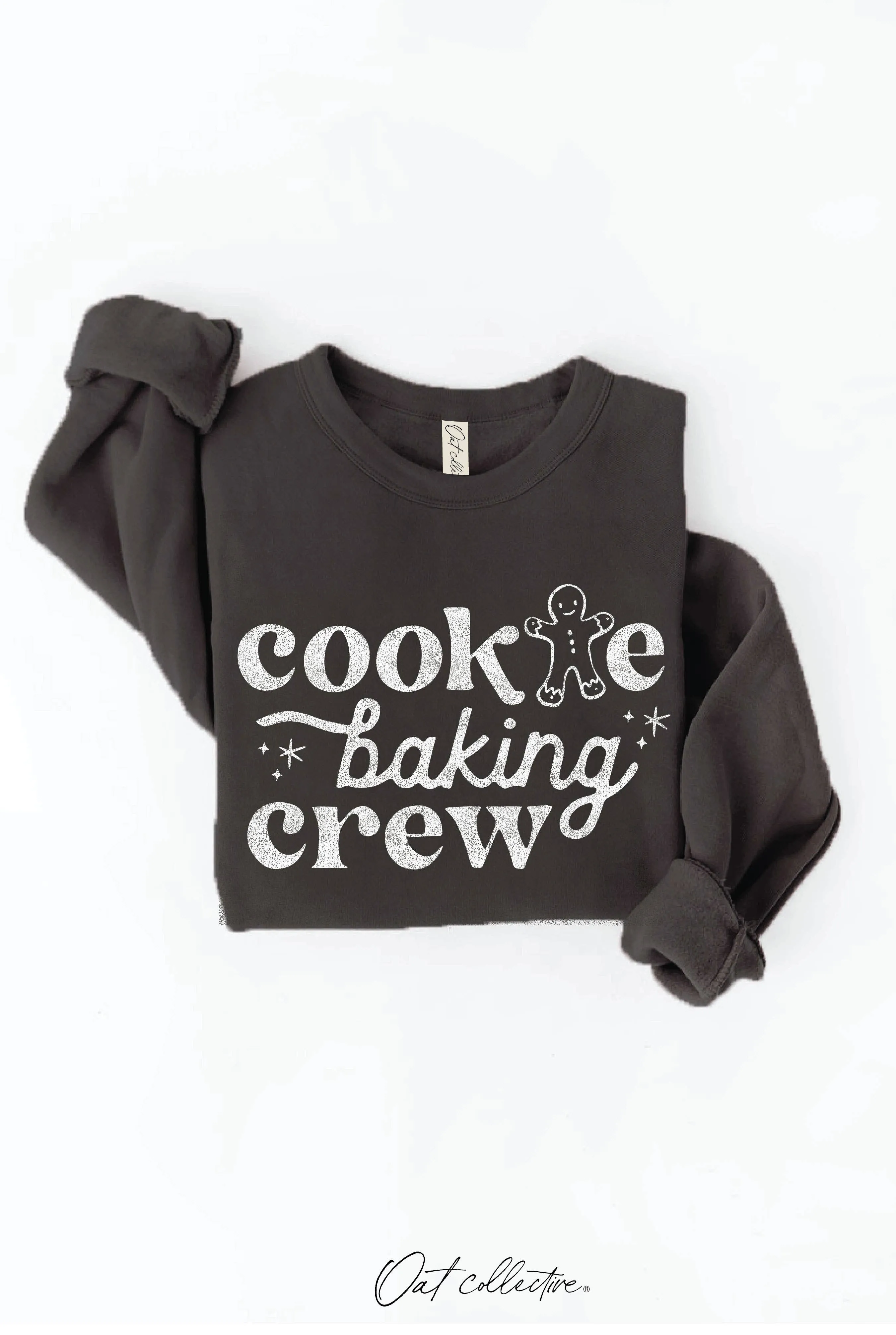 COOKIE BAKING CREW Graphic Sweatshirt : Black