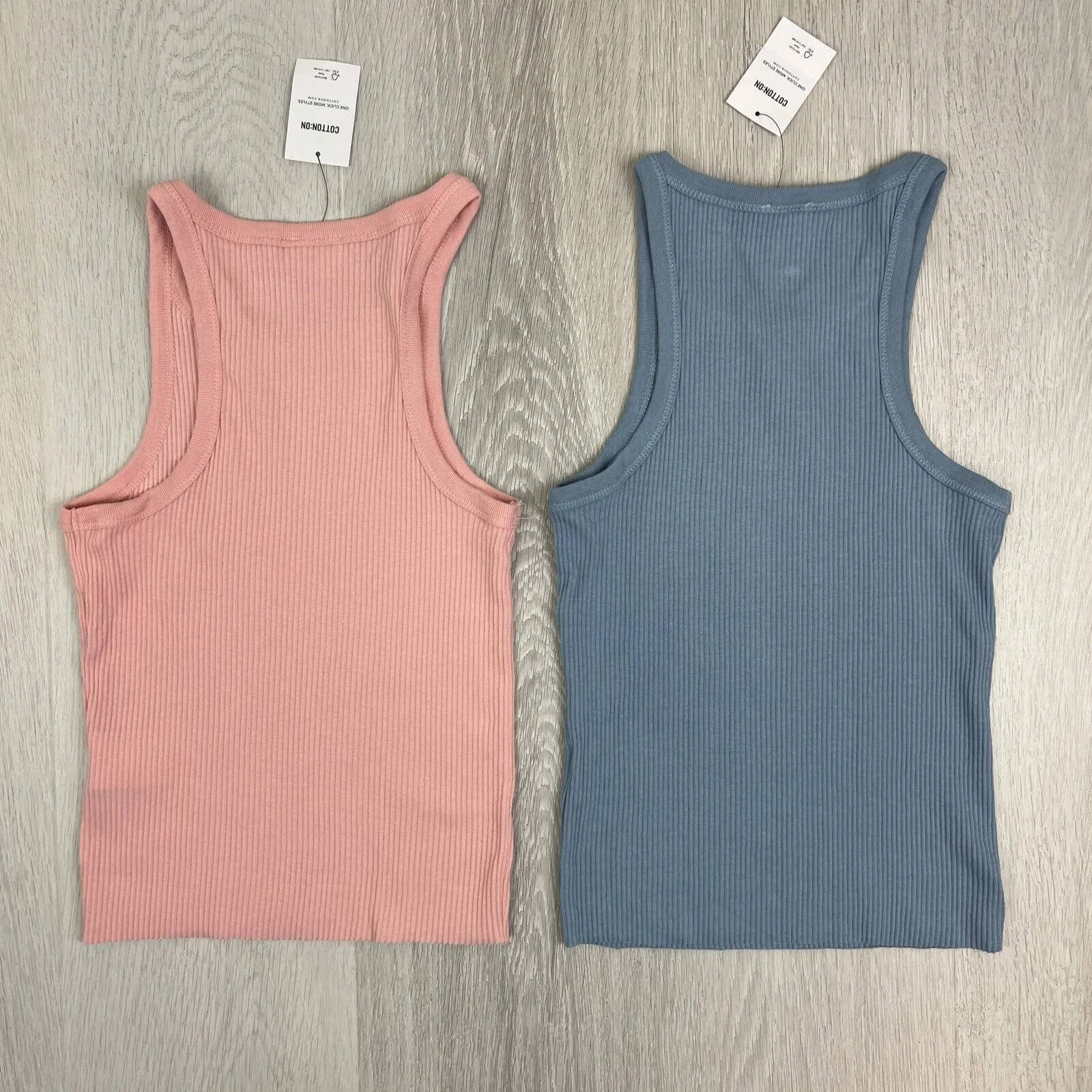 Cotton On Womens Ribbed Stretch Tank Top Size Small (2 Tops, New)