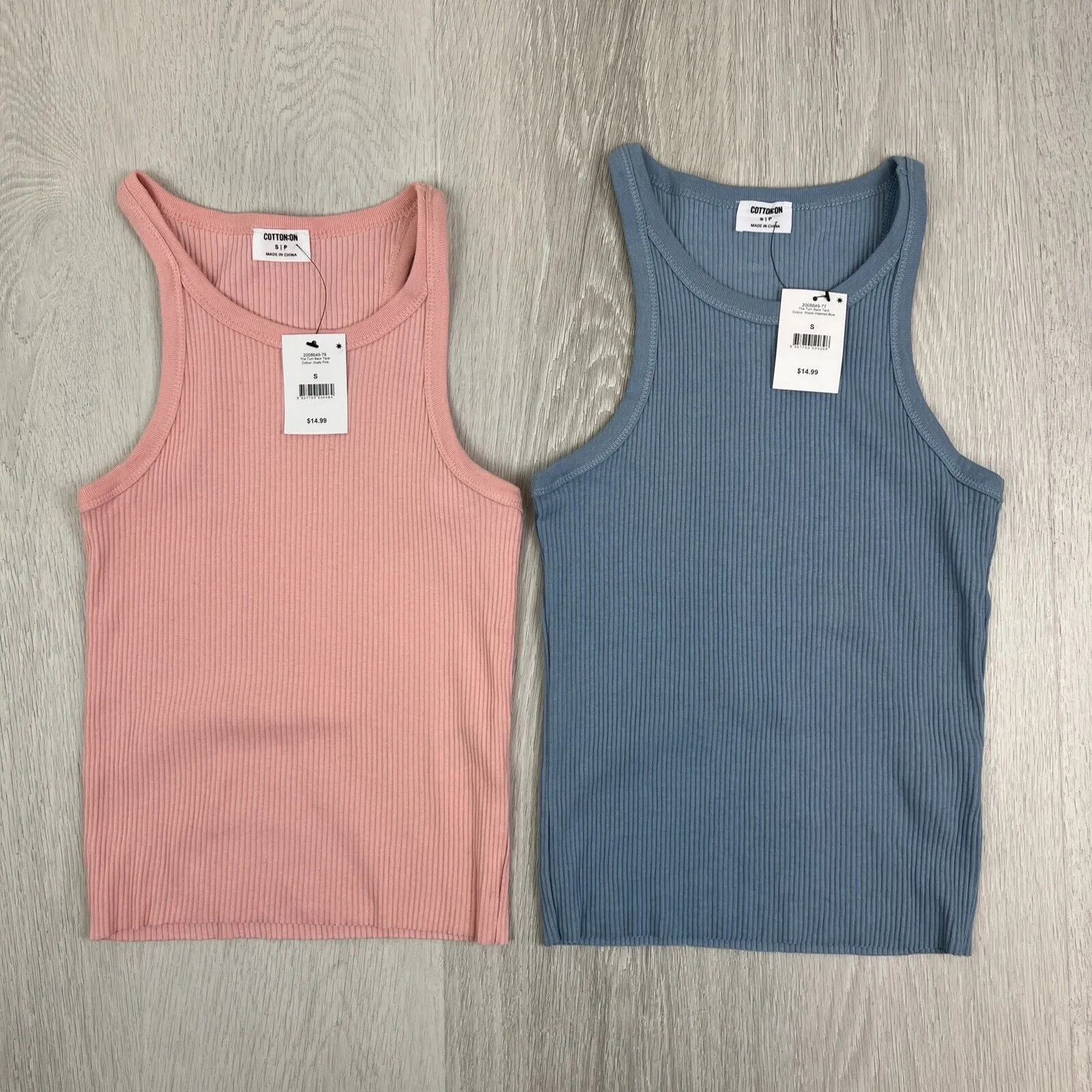 Cotton On Womens Ribbed Stretch Tank Top Size Small (2 Tops, New)