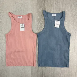 Cotton On Womens Ribbed Stretch Tank Top Size Small (2 Tops, New)