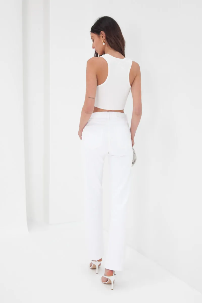 Crop Tank - White