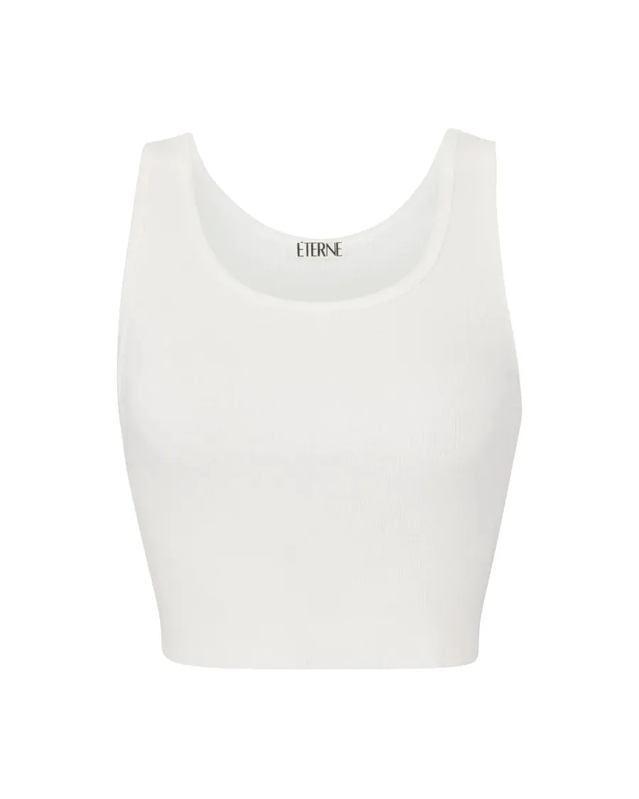 Cropped Scoop Neck Tank