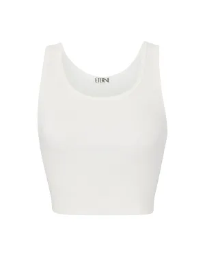 Cropped Scoop Neck Tank
