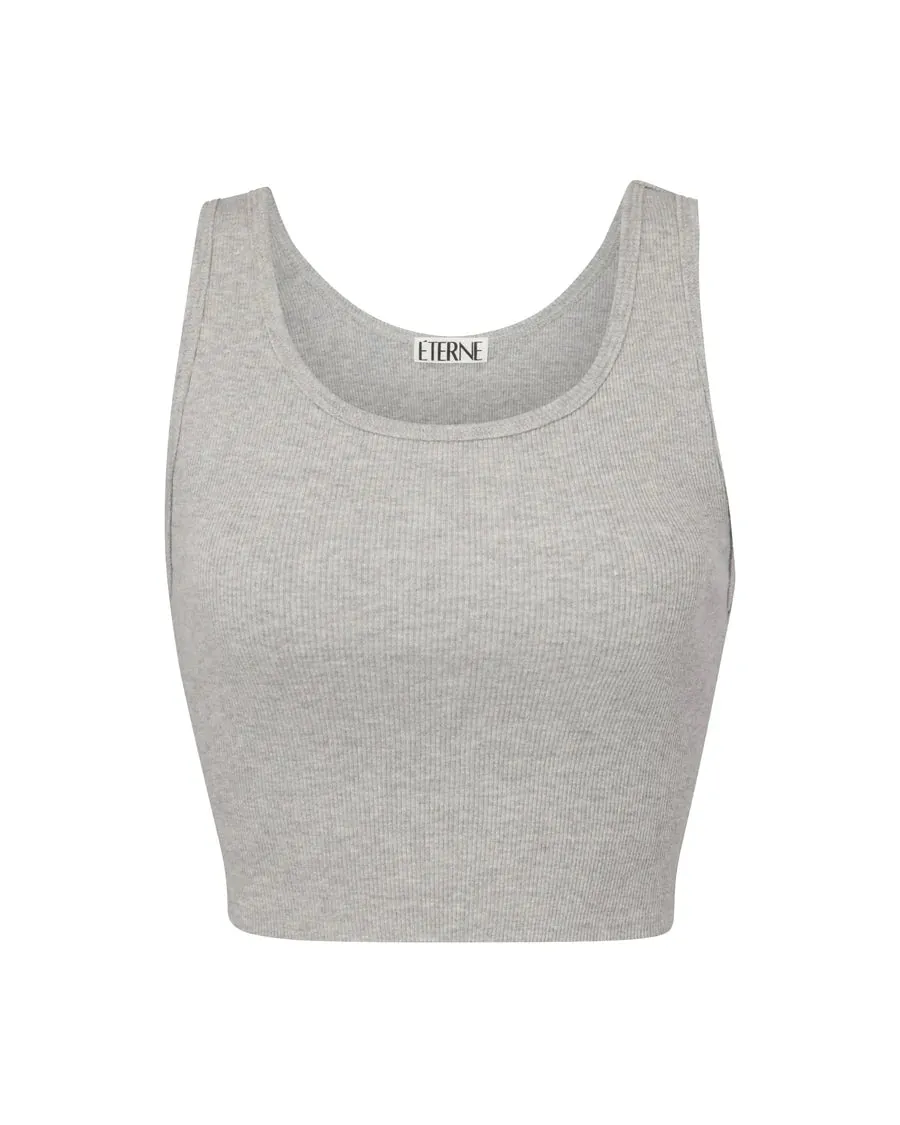 Cropped Scoop Neck Tank