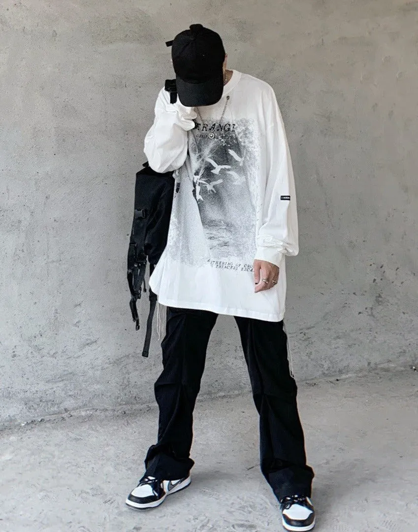 Crows Castle Graphic Long Sleeve Top