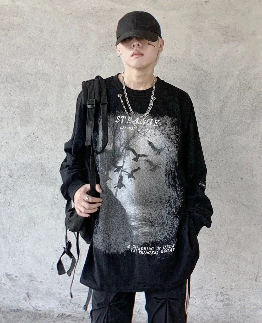 Crows Castle Graphic Long Sleeve Top
