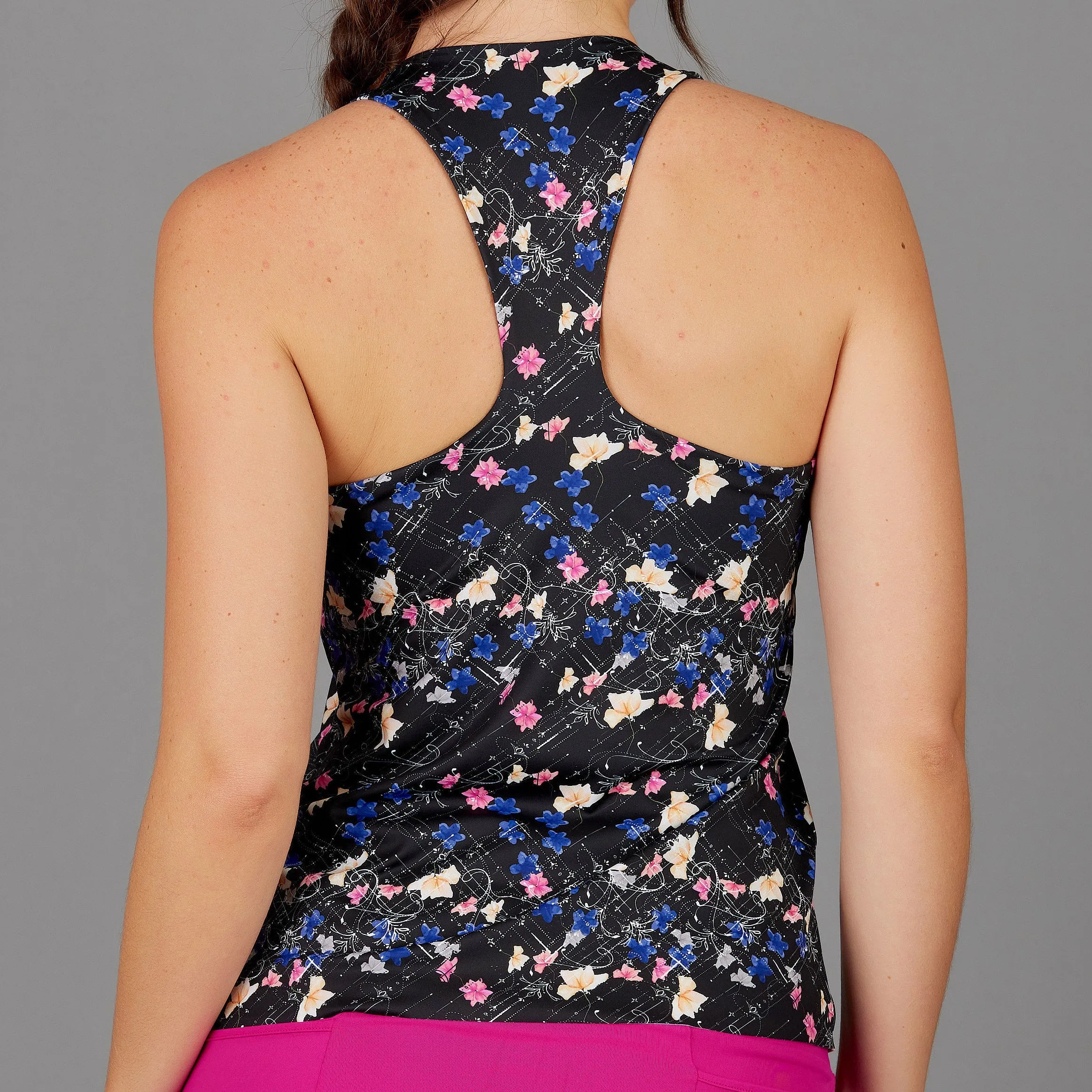 Dahlia Racerback Built-in Bra Top (print)